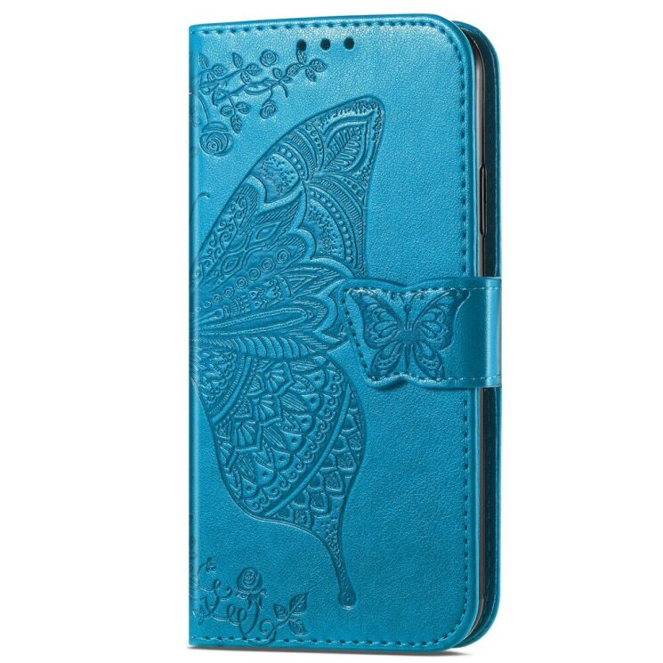 Чохол UniCase Butterfly Pattern для Motorola Edge 20 - Blue: фото 3 з 9