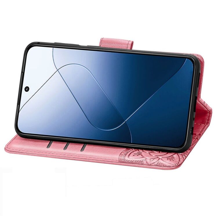 Чехол UniCase Butterfly Pattern для Xiaomi 14 Pro - Pink: фото 3 из 5