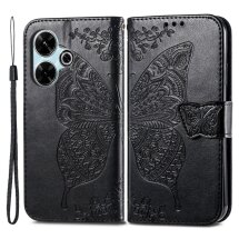 Чохол UniCase Butterfly Pattern для Xiaomi Redmi 13 - Black: фото 1 з 7