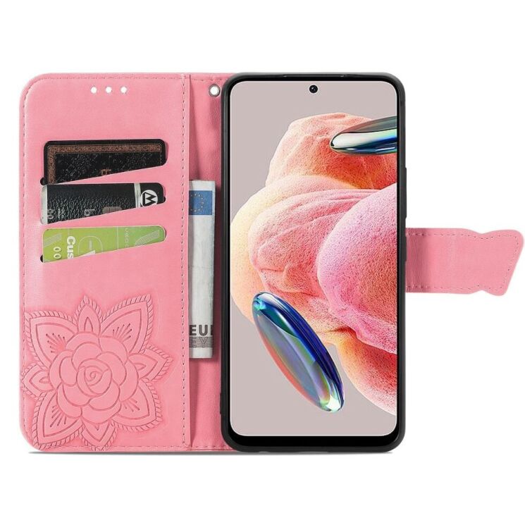 Чехол UniCase Butterfly Pattern для Xiaomi Redmi Note 12 - Pink: фото 2 из 9