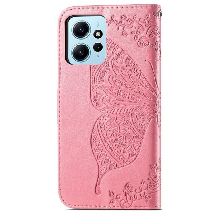 Чехол UniCase Butterfly Pattern для Xiaomi Redmi Note 12 - Pink: фото 5 из 9