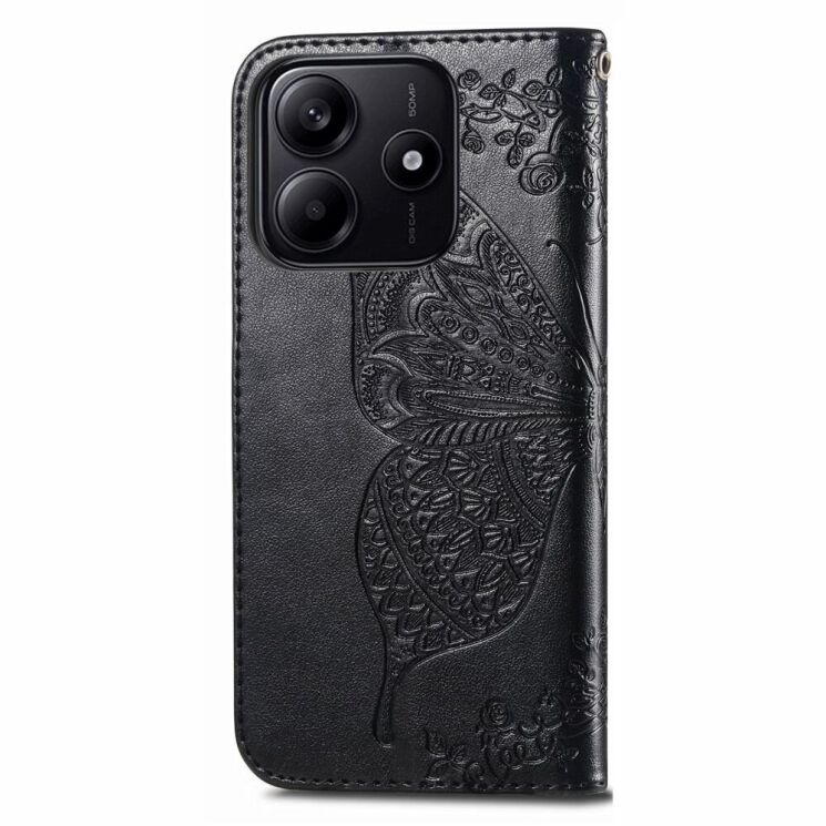 Чехол UniCase Butterfly Pattern для Xiaomi Redmi Note 14 5G - Black: фото 5 из 9