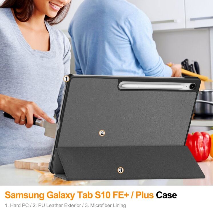 Чехол UniCase Slim для Samsung Galaxy Tab S10 FE Plus - Black: фото 11 из 11