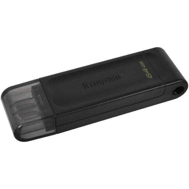 Флеш-накопитель Kingston DT 70 64GB Type-C (DT70/64GB) - Black: фото 3 из 4