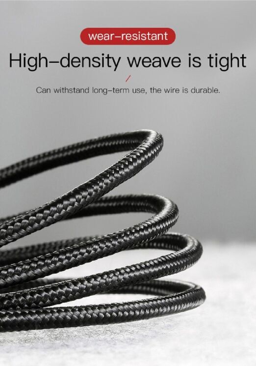 Кабель Baseus Cafule USB to Type-C (3A, 0.5m) CATKLF-A09 - Red: фото 12 з 18