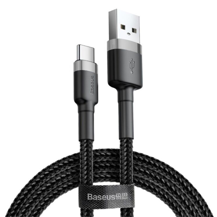 Кабель Baseus Cafule USB to Type-C (3A, 0.5m) CATKLF-AG1 - Black / Gray: фото 1 з 18