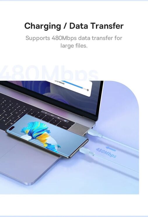 Кабель Baseus Pudding Series Type-C to Type-C (100W, 2m) P10355702111-01 - Black (896189B) Кабель Baseus Pudding Series Type-C to Type-C (100W, 2m) P10355702111-01 - Black: фото 16 з 26