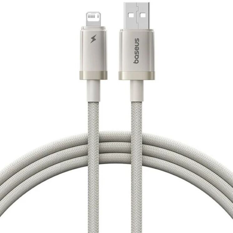 Кабель Baseus Titanium Alloy USB to Lightning (2.4A, 1m) P10378102 - Galaxy Titanium Gold: фото 1 из 20