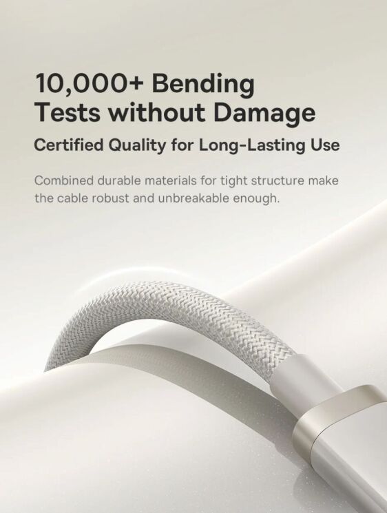 Кабель Baseus Titanium Alloy USB to Lightning (2.4A, 1m) P10378102 - Galaxy Titanium Gold: фото 13 из 20