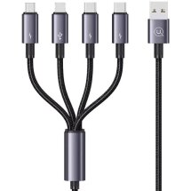 Кабель USAMS SJ739 4 In 1 USB to 2Type-C+Lightning+Micro-USB (15W, 3A, 1.2m) - Gray: фото 1 из 15