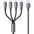 Кабель USAMS SJ739 4 In 1 USB to 2Type-C+Lightning+Micro-USB (15W, 3A, 1.2m) - Gray: фото 1 з 15