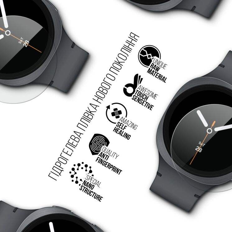 Комплект пленок (6шт) ArmorStandart Watch Film для Samsung Galaxy Watch 8 (40mm): фото 2 из 4