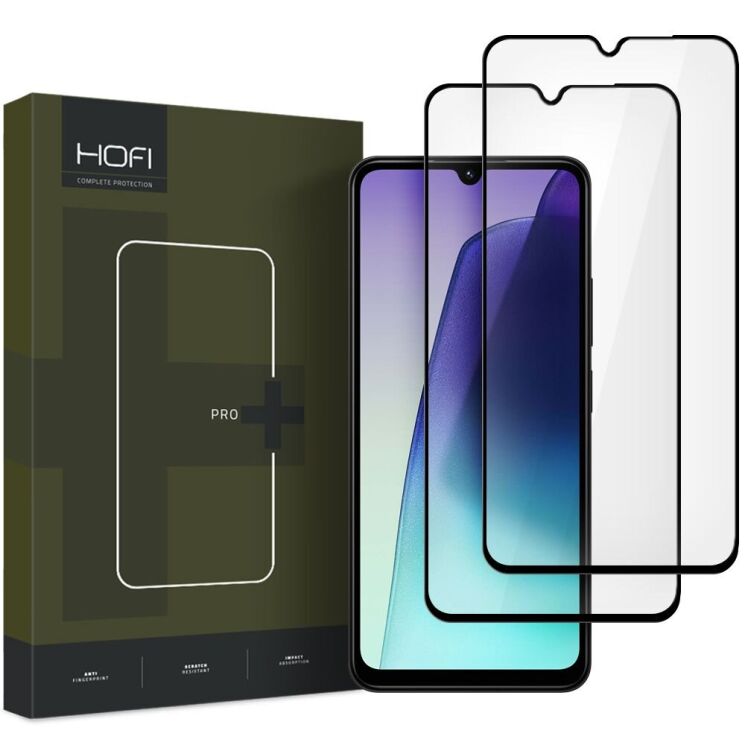 Комплект защитных стекол (2шт) HOFI Glass Pro+ (FP) для Xiaomi Redmi 14C / Redmi A4 5G / Poco C75 - Black: фото 1 из 4