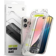 Комплект защитных стекол (2шт) Ringke Easy Slide Tempered Glass для iPhone 16 Pro Max (8809961789717) - Black: фото 1 из 18