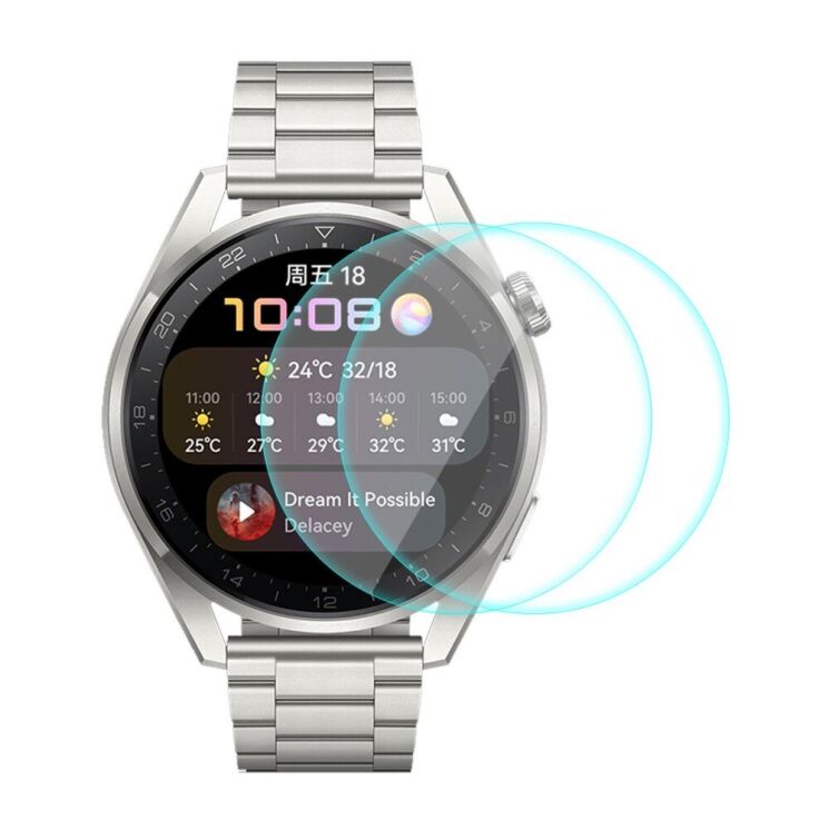 Комплект защитных стекол ENKAY 9H Watch Glass для Huawei Watch 3 Pro: фото 1 из 11