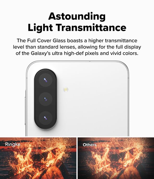 Комплект защитных стекол Ringke Camera Protector Glass для Samsung Galaxy A56 (A566) 8800293852414 - Black: фото 10 из 18