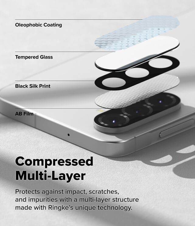 Комплект защитных стекол Ringke Camera Protector Glass для Samsung Galaxy A56 (A566) 8800293852414 - Black: фото 9 из 18