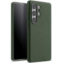 Кожаный чехол MELKCO Leather Case Magnetic для Samsung Galaxy S25 Ultra (S938) - Green: фото 1 из 10