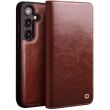 Кожаный чехол QIALINO Wallet Case для Samsung Galaxy S25 Plus (S936) - Brown (371930Z)