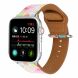 Кожаный ремешок Deexe Fashion Elegant для Apple Watch 42 (Series 10) / 41 / 40 / SE 40 / 38 - Pink Flower (251826B). Фото 2 из 4