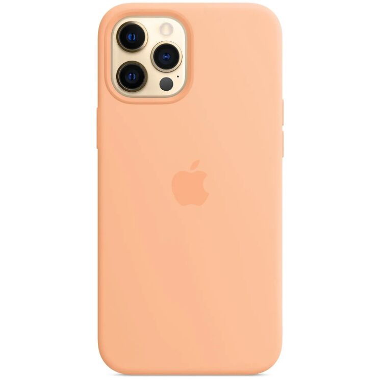 Оригинальный чехол MagSafe Silicone Case для Apple iPhone 12 Pro Max (MK073) - Cantaloupe: фото 2 из 4