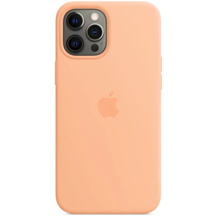 Оригинальный чехол MagSafe Silicone Case для Apple iPhone 12 Pro Max (MK073) - Cantaloupe: фото 3 из 4