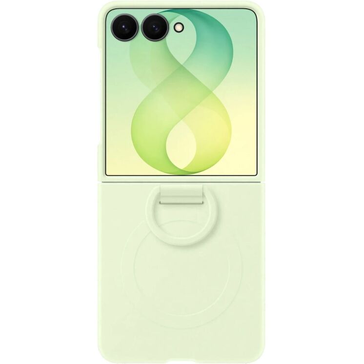 Оригінальний чохол Silicone Ring Magnet для Samsung Galaxy Flip 8 (EF-EF776CGEGUA) - Green: фото 2 з 5