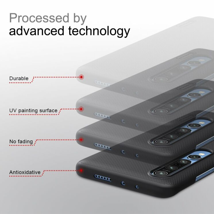 Пластиковый чехол NILLKIN Frosted Shield для Xiaomi Mi 10 / Mi 10 Pro - Black: фото 11 из 16