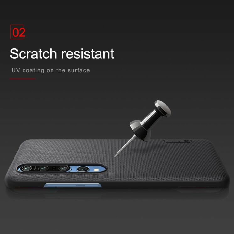Пластиковый чехол NILLKIN Frosted Shield для Xiaomi Mi 10 / Mi 10 Pro - Black: фото 12 из 16