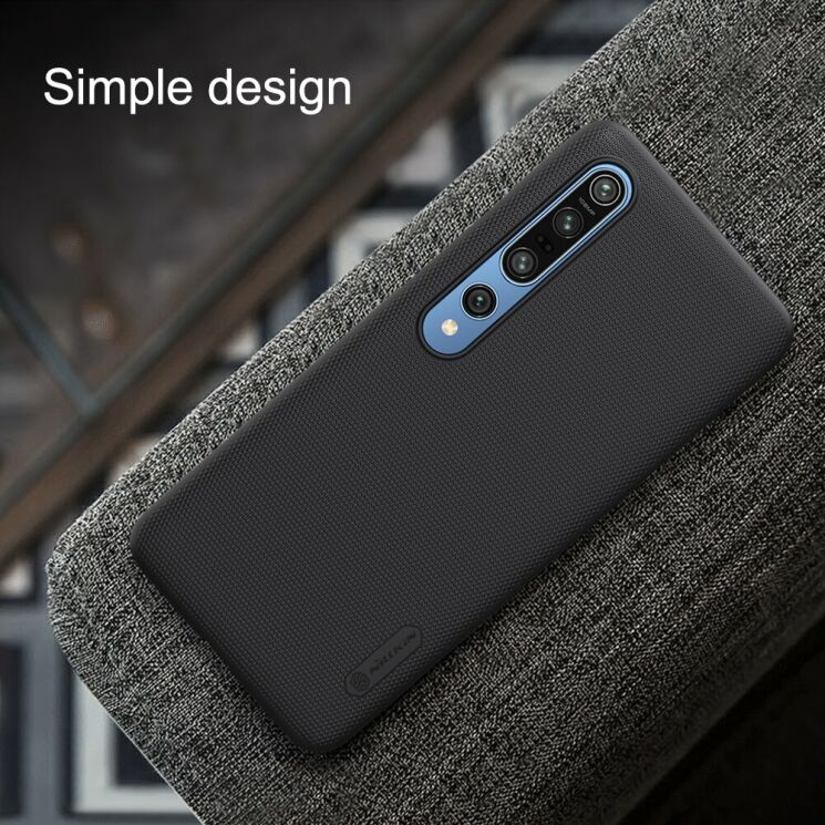 Пластиковый чехол NILLKIN Frosted Shield для Xiaomi Mi 10 / Mi 10 Pro - Black: фото 8 из 16