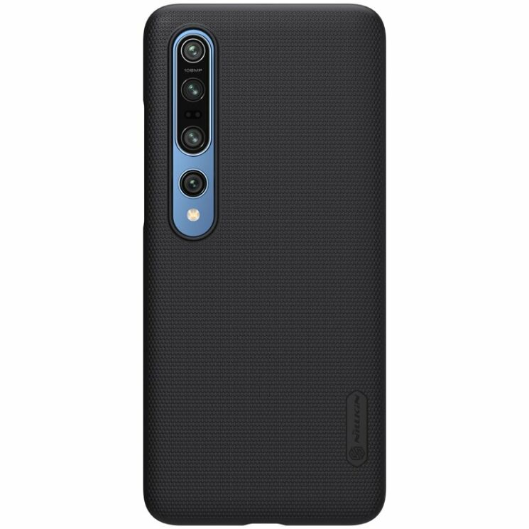Пластиковый чехол NILLKIN Frosted Shield для Xiaomi Mi 10 / Mi 10 Pro - Black: фото 1 из 16