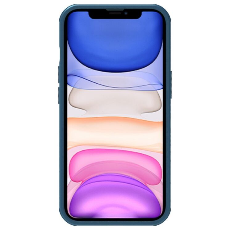 Пластиковый чехол NILLKIN Frosted Shield Pro для Apple iPhone 14 - Blue: фото 2 из 11