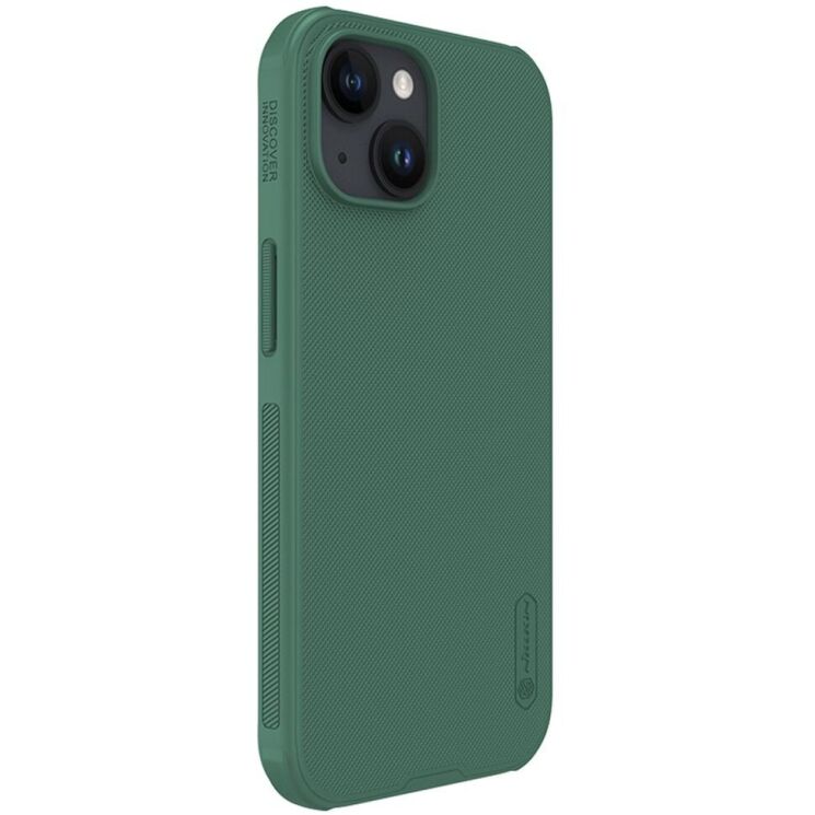Пластиковый чехол NILLKIN Frosted Shield Pro для Apple iPhone 15 - Green: фото 5 из 18