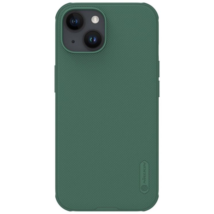 Пластиковый чехол NILLKIN Frosted Shield Pro для Apple iPhone 15 - Green: фото 1 из 18