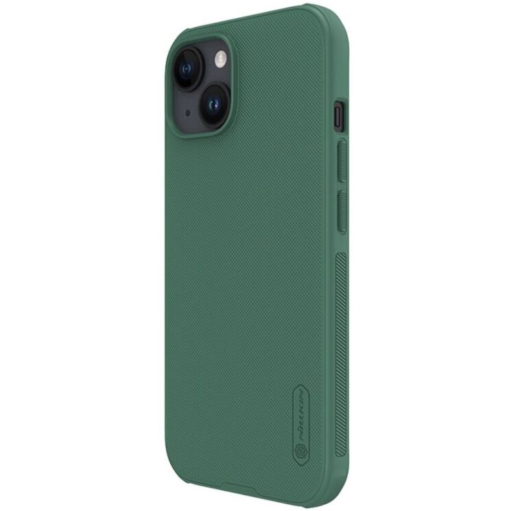 Пластиковый чехол NILLKIN Frosted Shield Pro для Apple iPhone 15 - Green: фото 3 из 18