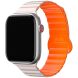 Ремешок Blueo Magnetic Silicone для Apple Watch 46 / 45 / 44 / SE 44 / 42 (Series 1-3) / Ultra / Ultra 2 - White / Orange (371815WO). Фото 1 из 6