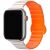 Ремешок Blueo Magnetic Silicone для Apple Watch 46 / 45 / 44 / SE 44 / 42 (Series 1-3) / Ultra / Ultra 2 - White / Orange: фото 1 из 6
