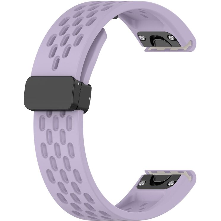 Ремінець Deexe Astra Strap для годинників Garmin з шириною кріплення QuickFit 20mm - Purple: фото 2 з 9