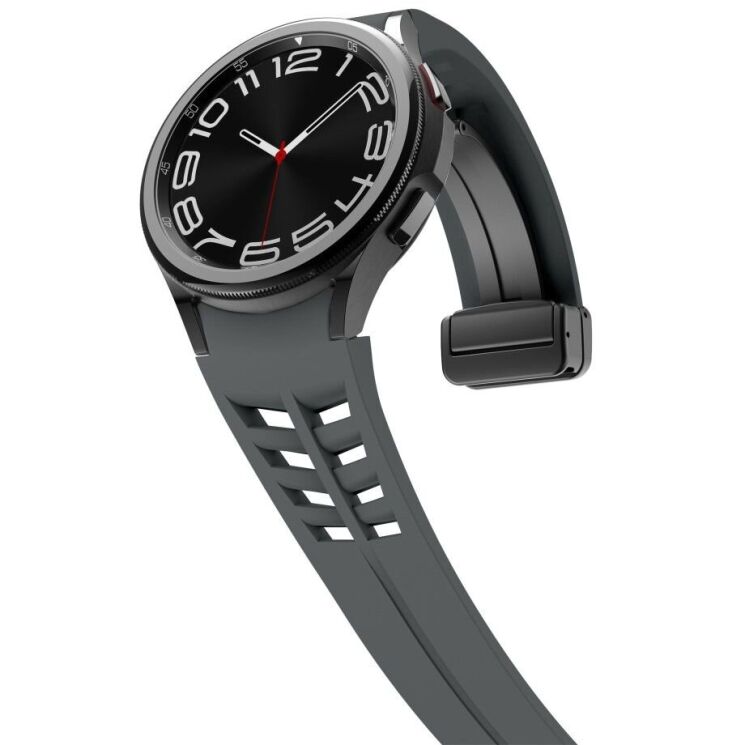 Ремінець Deexe Aurora Strap для Samsung Galaxy Watch 4 / 4 Classic / 5 / 5 Pro / 6 / 6 Classic / 7 / FE - Grey: фото 4 з 8