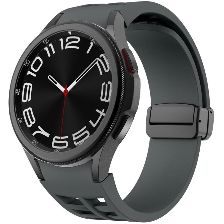 Ремінець Deexe Aurora Strap для Samsung Galaxy Watch 4 / 4 Classic / 5 / 5 Pro / 6 / 6 Classic / 7 / FE - Grey: фото 2 з 8