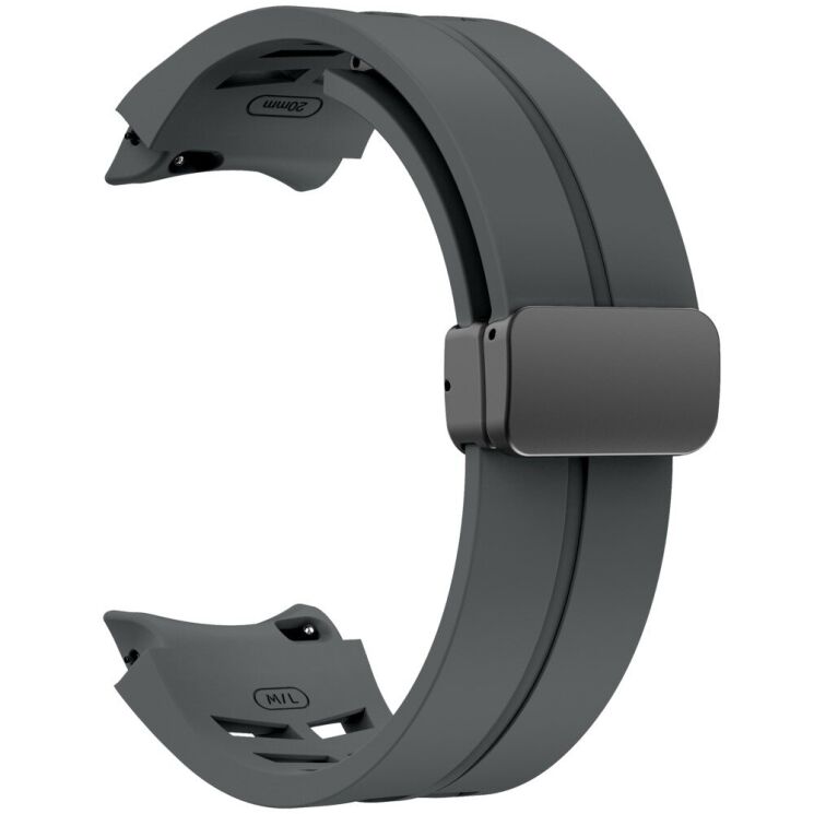 Ремінець Deexe Aurora Strap для Samsung Galaxy Watch 4 / 4 Classic / 5 / 5 Pro / 6 / 6 Classic / 7 / FE - Grey: фото 3 з 8