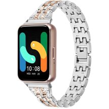 Ремінець Deexe Crystal Design для Samsung Galaxy Fit 3 - Silver / Rose Gold: фото 1 з 6
