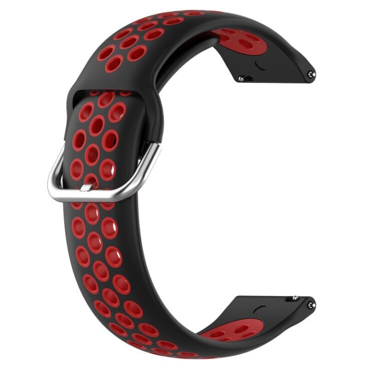 Ремешок Deexe Dual Color для Samsung Galaxy Watch 3 (41mm) - Black / Red: фото 1 из 5