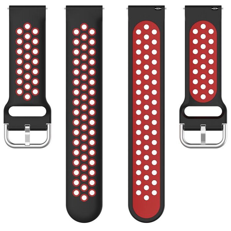 Ремешок Deexe Dual Color для Samsung Galaxy Watch 3 (41mm) - Black / Red: фото 4 из 5