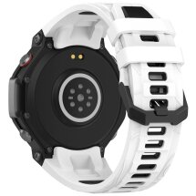 Ремінець Deexe Dual Color для Xiaomi Amazfit T-ReX 3 - White / Black: фото 1 з 10