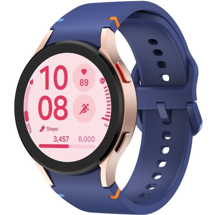 Ремешок Deexe Elino Strap для Samsung Galaxy Watch 4 / 5 / 6 / 7 / FE (40mm) - Midnight Blue: фото 2 из 6