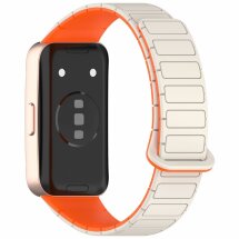 Ремешок Deexe Flexible Fit для Huawei Band 8 / 9 / 10 - Starlight / Orange: фото 1 из 6