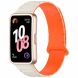 Ремешок Deexe Flexible Fit для Huawei Band 8 / 9 / 10 - Starlight / Orange (328519SO). Фото 2 из 6