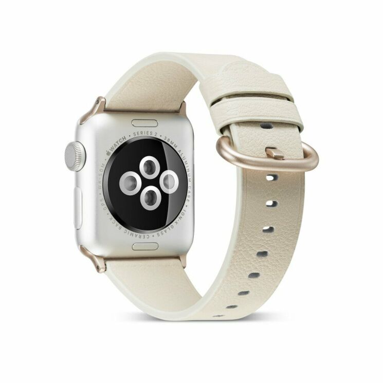 Ремешок Deexe Leather Style для Apple Watch 42 / 44 - White: фото 2 из 4