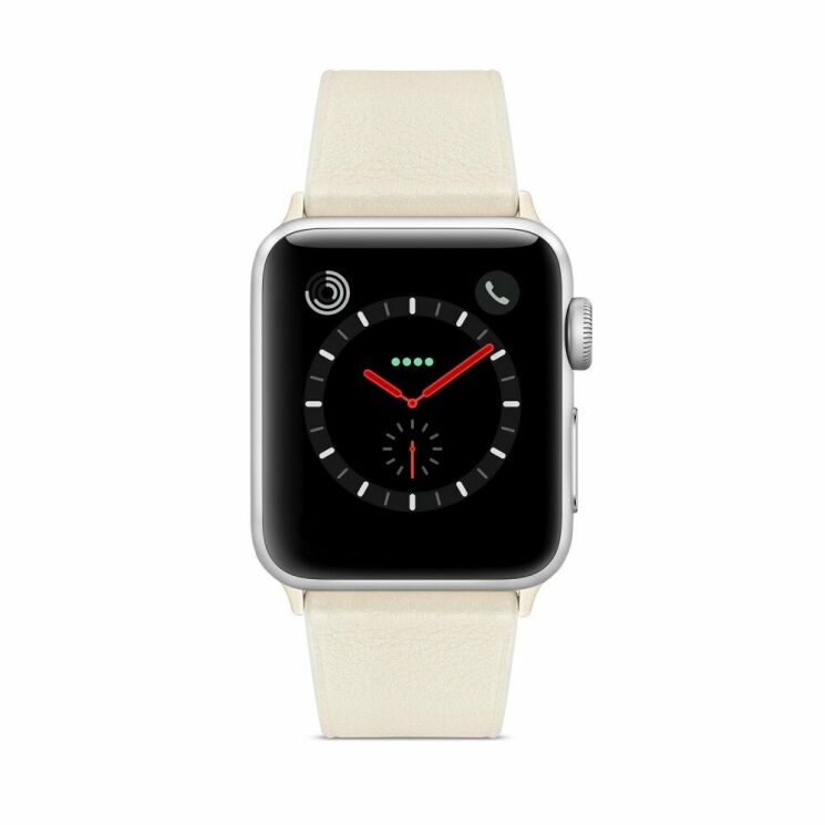 Ремешок Deexe Leather Style для Apple Watch 42 / 44 - White: фото 4 из 4